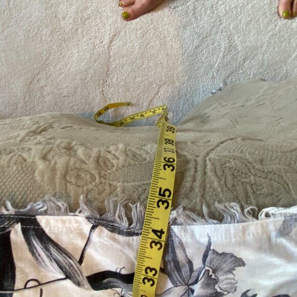 Tommy Bahama Two Palms Ruffled Linen Dress Black and White - Picture 5 of 5